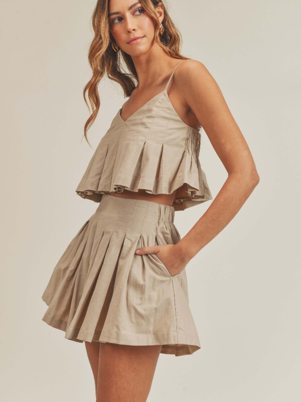 Pleated Skort